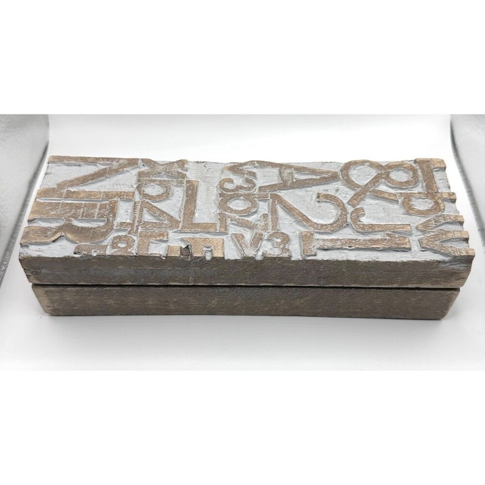 Mixed Font Letters‎ Alphabet Box Trinket Box Rectangular